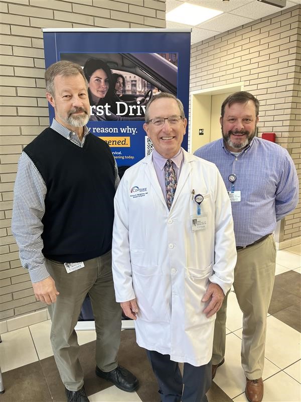 From left to right: Dr. James Milhollin, Dr. Aaron G. Margulies, Dr. Britton Bishop