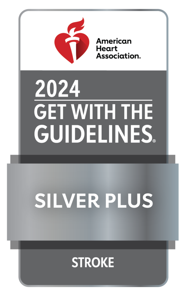 2024 American Heart Association Get With The Guidelines Silver Plus Stroke logo