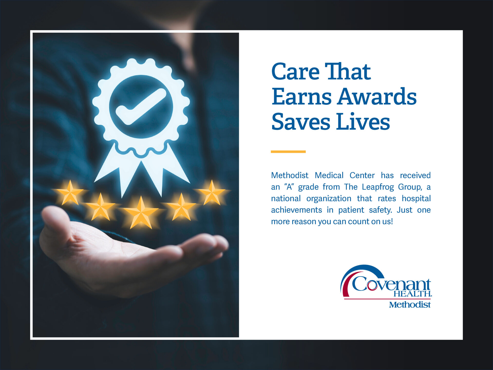 Overland Park Regional Medical Center nationally recognized with 'Straight  A' safety grade